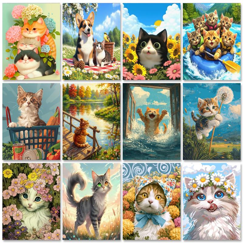 Art Craft Cat - GATYZTORY Peinture par numéros de chat,