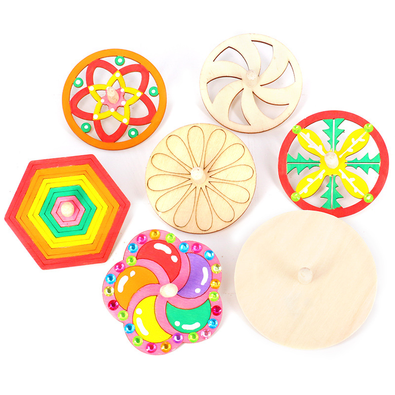 Art Craft Ideas For Kids - Kit artisanal de toupie en bois,