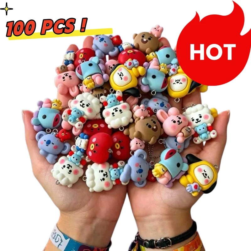 Art Craft Ideas - Breloques en résine BT21, 7 pièces,