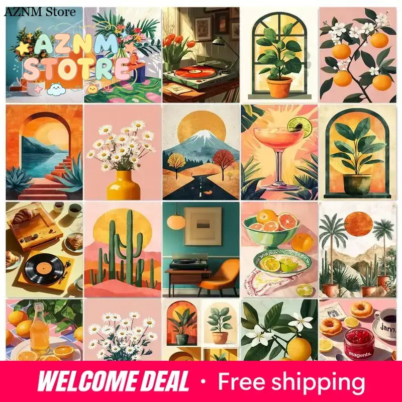 Art And Craft Numbers - GATYZTORY Cadre Peinture Numérotée DIY Fleurs