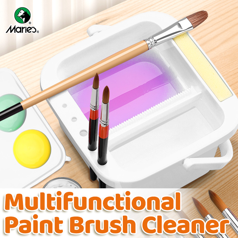 Watercolor Brush Pen - Marie's-Nettoyeur de pinceaux de peinture blanc,