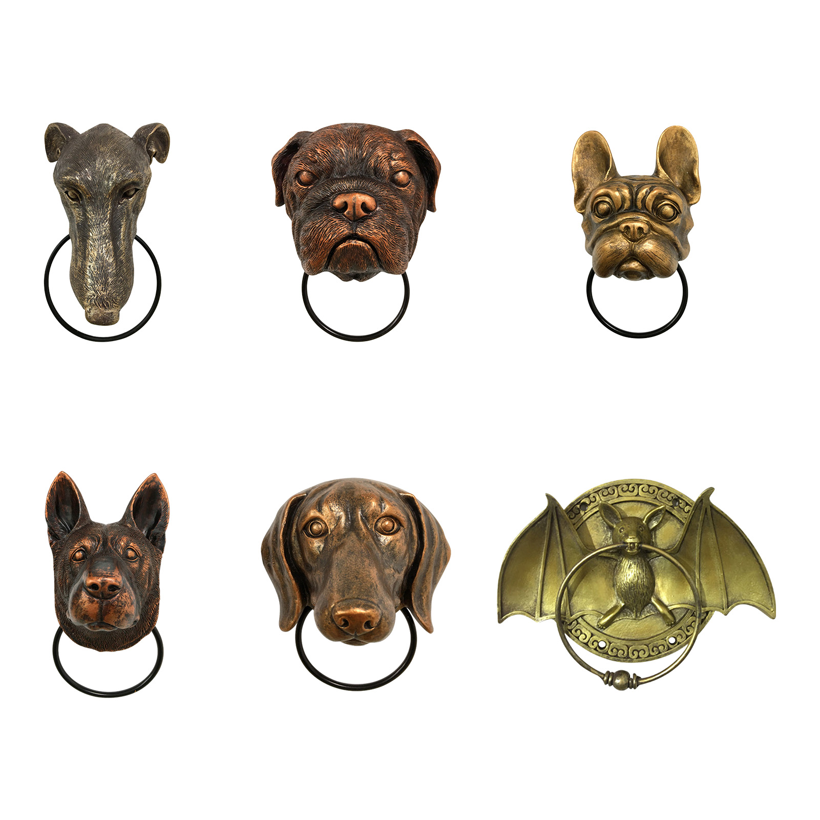 Art Craft Door - Heurtoir de porte tête d'animaux, artisanat