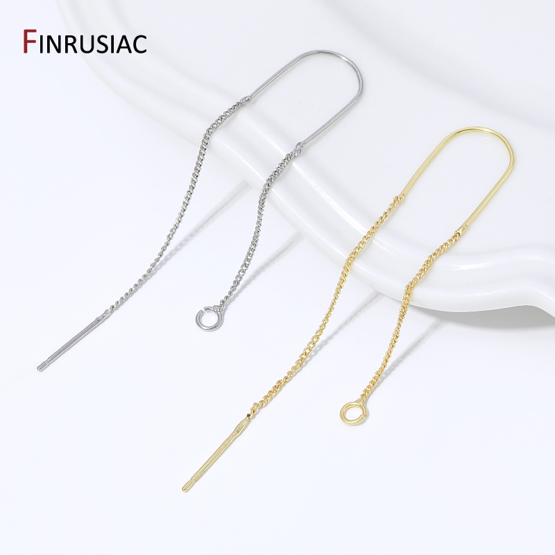 Art Craft Wire - Boucles d'oreilles pendantes à longue chaîne