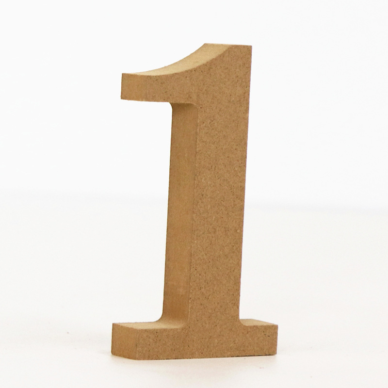 Art And Craft Numbers - Numéros de couleur bois 0-9, 10cm,