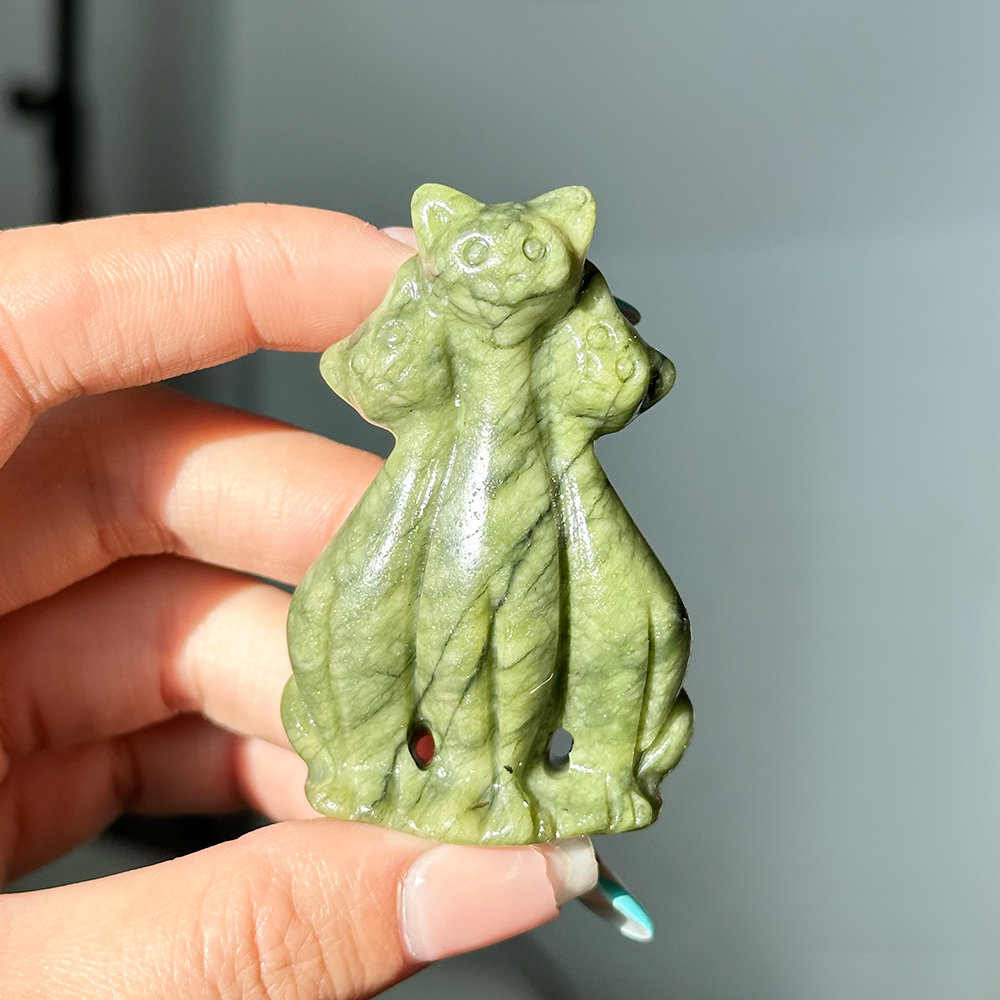 Figurine d'animaux en jade Xiu - Art Craft Cat avis et prix