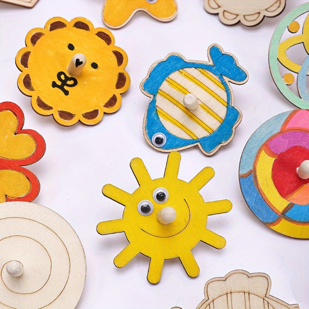 Kit de 16 Toupies en Bois à Pe - Art Craft Ideas For Kids avis et prix