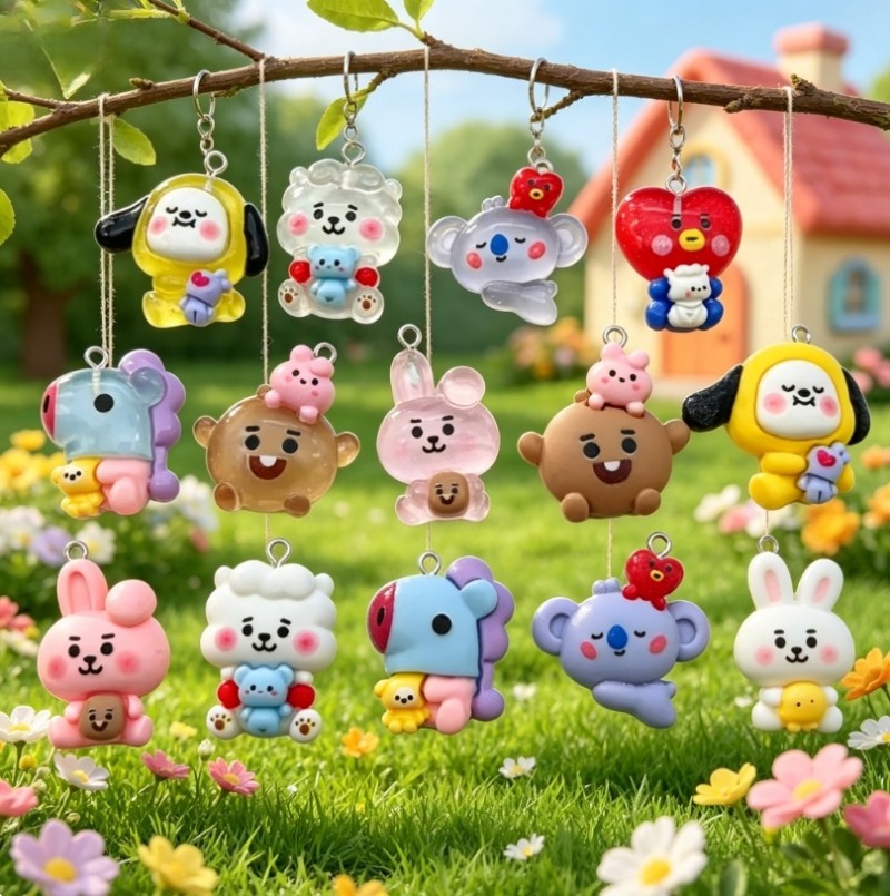 Breloques en résine BT21, 7 pi - Art Craft Ideas avis et prix