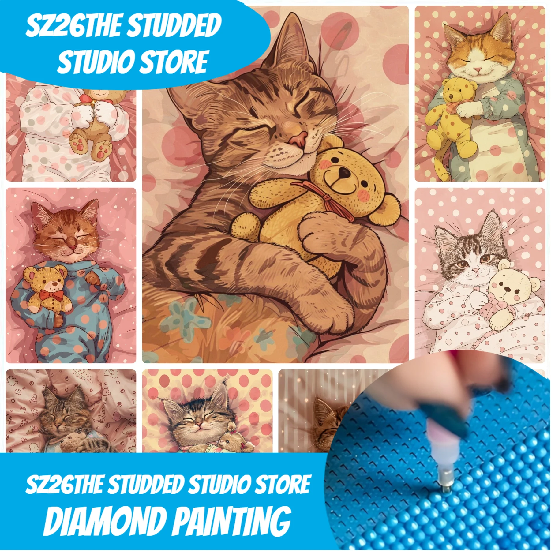 Sz26The Studded Cute and Sweet - Art Craft Cat avis et prix