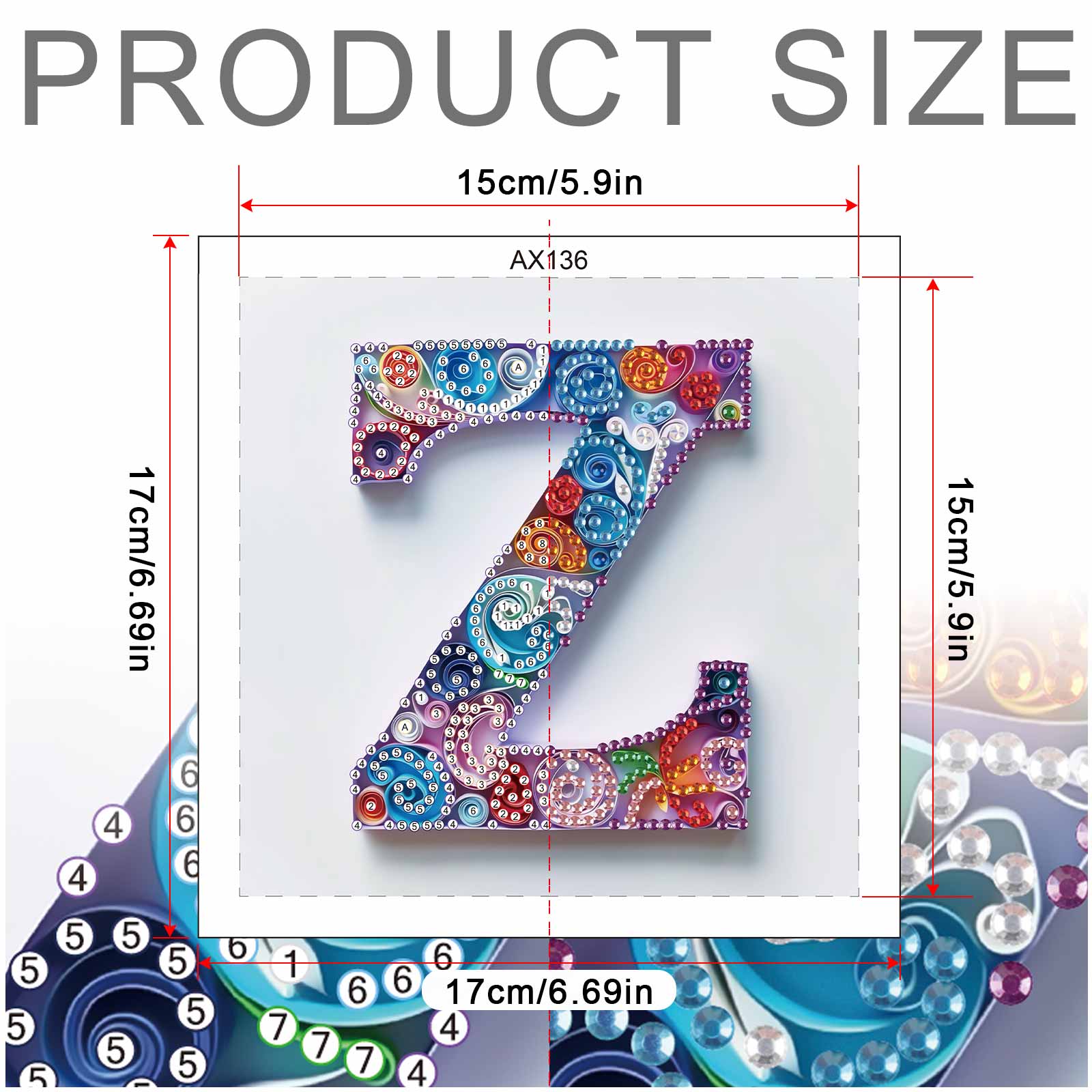 Kits de peinture diamantée de  - Art And Craft Letter Z avis et prix