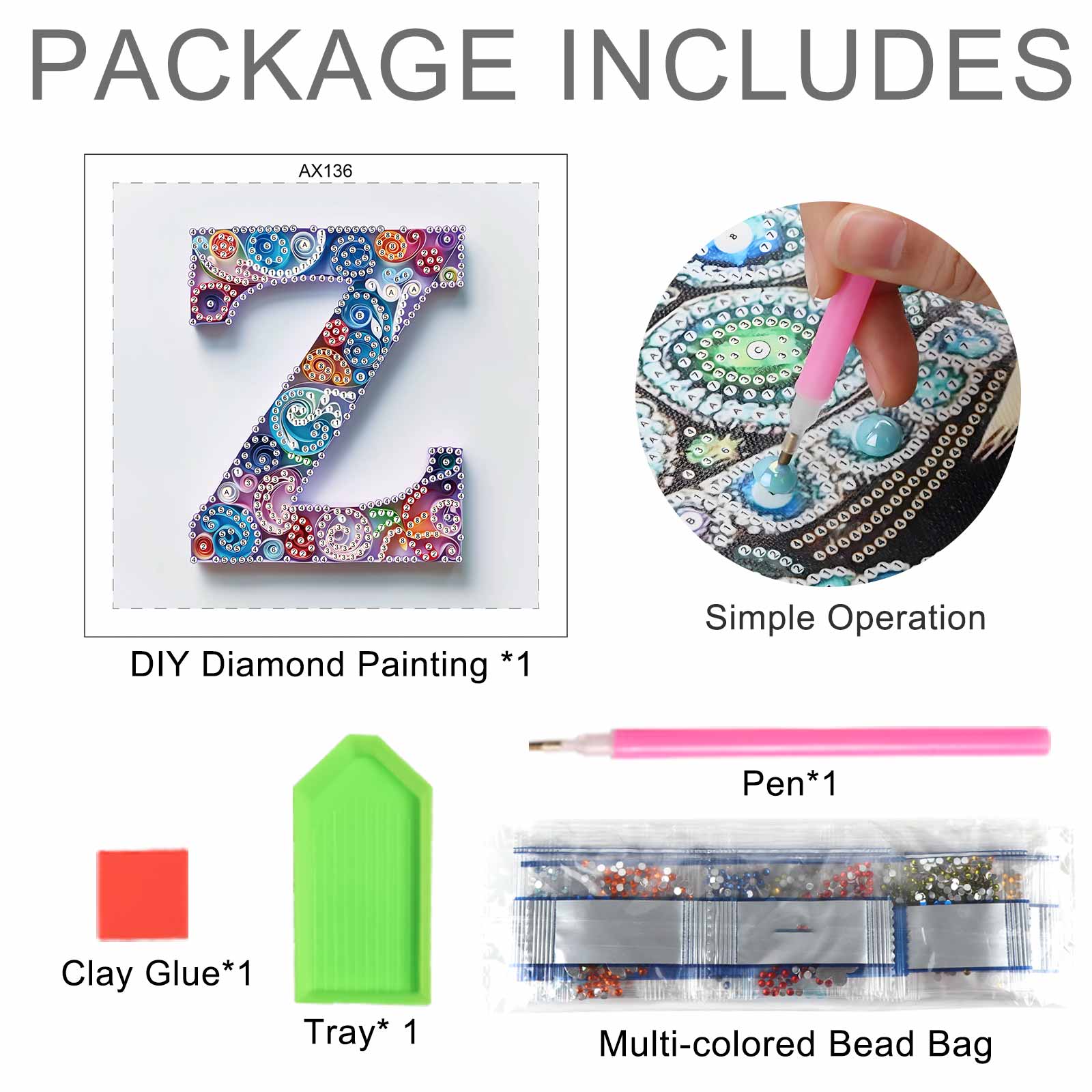 Kits de peinture diamantée de  - Art And Craft Letter Z avis et prix